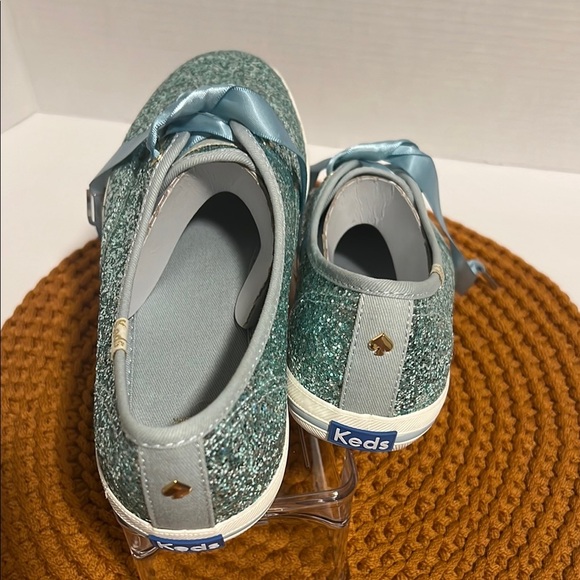 Kate Spade/ KEDS Blue Glitter Sneakers - Picture 6 of 7